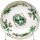coffee cup &amp; saucer green red dragon pattern Meissen New Cutout 1st Choice after 1970 (14cm)