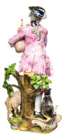 figurine large sheepherder with bagpipe Meissen J.J. K&auml;ndler 1st Choice form 1850-1924 25,5cm