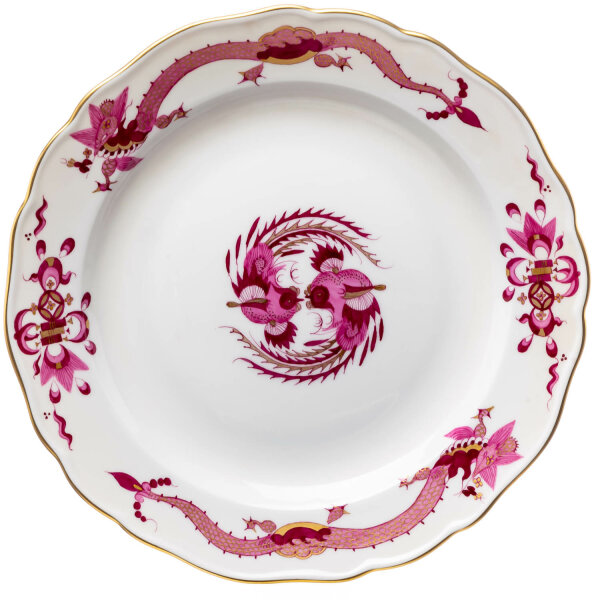cake plate purple dragon pattern Meissen New Cutout 1st Choice after 1924 (18cm)