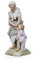 figurine beggar woman with two children KPM Berlin...