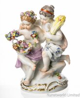 figurine group of allegories summer & spring Meissen...
