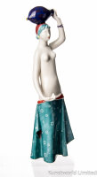 figurine Water carriing woman Nymphenburg designed by Johanna K&uuml;nzli allegories 1st Choice form 981 after 1970 hight:23,7cm