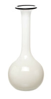 solifleur vase white tango glas with black edge Loetz Wittwe Klosterm&uuml;hle designed by Michael Powolny 1st Choice around 1905 (10,5cm)