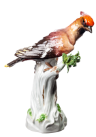 figurine bird bohemian waxwing Meissen designed by Johann...
