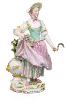 figurine Girl Gardener With Sickle Meissen designed by Victor Acier gardening childs 1st Choice form C68 1763-74 hight:19,5cm