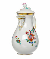 coffe pot chinese dragen with storc Meissen New Cutout form 00694 1st Choice after 1940 (12cm)