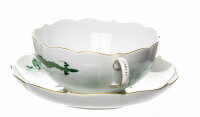 soup cup & saucer rich green dragon Meissen New...