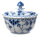 sugar bowl with lid half lace Royal Kopenhagen Half Lace form 657 1st Choice after 1950 (9,3cm)
