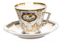 coffee cup&saucer with sepia painture Nymphenburg Pearl...