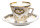 coffee cup&amp;saucer with sepia painture Nymphenburg Pearl Service designed by Dominikus Auliczek 1st Choice after 1930 (0cm)