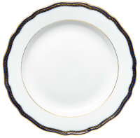 dinner plate royalblue A-edge Meissen New Cutout 1st...