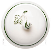 creme dish with lid wine leaves Meissen New Cutout 1st Choice after 1934 (9cm)