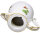 Kaffeekanne seitliche Vogel- und Zweigmalerei Meissen Neuer Ausschnitt Modell 00822 4. Wahl (Mitarbeiterware) nach 1970 (17cm)