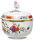 sugar bowl &amp; lid sheaf pattern Meissen New Cutout form 00821 1st Choice after 1940 (7,2cm)