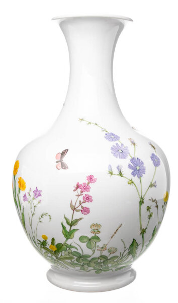 large calebash vase meadow flowers Nymphenburg form 1187 1st Choice 1936 (42cm)