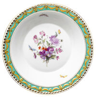 round salat bowl flowers and insects No. 73 KPM Berlin Kurland 1st Choice after 1970 (25cm)