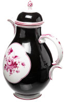 Pot Camaieu-Purple-Painture black  Nymphenburg Glatte Form designed by Fritz Baeuml form E743 1st Choice after 1940 (26cm)