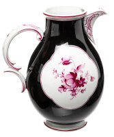 Pot Camaieu-Purple-Painture black  Nymphenburg Glatte Form designed by Fritz Baeuml form E743 1st Choice after 1940 (26cm)