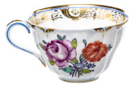 Coffee cup&amp;saucer Cumberland pattern Nymphenburg Rokoko form L/12 1st Choice after 1960