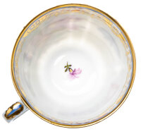 Coffee cup&amp;saucer Cumberland pattern Nymphenburg Rokoko form L/12 1st Choice after 1960
