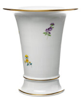 large trumpet vase colored flowers 3 Meissen New Cutout form 541 1st Choice 1992 (20cm)
