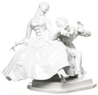 Figur Dame mit Orientale Meissen von Paul Scheurich galante Figuren 1. Wahl Modell A1179 1927-34 H&ouml;he:28cm