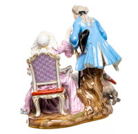 figurine the old woman in love
 Meissen designed by Johann Joachim K&auml;ndler allegories 1st Choice form A46 1850-1924 hight:14,5cm