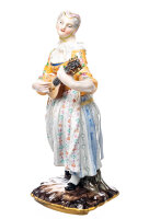 Figur Bäuerin mit Mandoline Meissen von Johann...