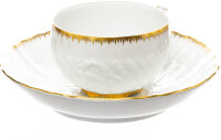 coffee cup & saucer golden edge Meissen swan Service...