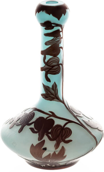 Solifleur Vase mit tränenden Herzen Blumen Loetz Wittwe Klostermühle 1. Wahl 1920/1930 (17cm)