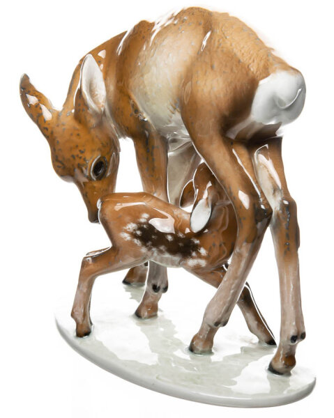 Figur Reh mit Kitz Rosenthal von Rudolph Rempel Serie Tierfiguren Höh | Tierfiguren