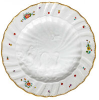 plate flowers painting Meissen swan Service form 547 1st Choice 1987 (21,8cm)