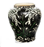Art Deco vase Karlsruher Majolika Manufaktur designed by Prof. Max Laeuger form 1845 1st Choice aorund 1923 (23cm)