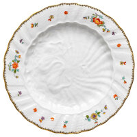 plate flowers painting Meissen swan Service form 5472 1st Choice after 1970 (20cm)