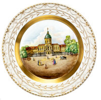 plate with painture of castle Charlottenburg KPM Berlin...