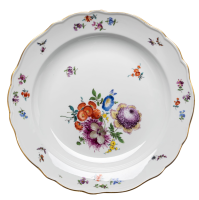 round platter insects &amp; flowers Meissen New Cutout form 135 1st Choice 1924-34 (31cm)