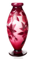 cameo vase with cherry blossom Delatte  1st Choice around 1925 (27cm)