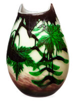 cameo vase with maple pattern Delatte  1st Choice around...