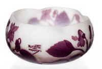 cameo bowl with anemone pattern Delatte  1st Choice around 1925 (20,5cm)