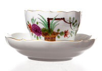 coffee cup & saucer sheaf pattern Meissen New Cutout...