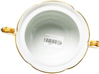 sugar bowl with tray goldbronce Meissen B-form form B103 2nd Choice 1970 (18,5cm)