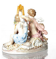 figurine alegory of visual arts Meissen designed by Johann Joachim K&auml;ndler allegories 1st Choice form 2462 1850-1924 hight:13,5cm