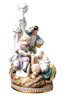 figurine children figurine the swing Meissen designed by M.A.Acier children figurines 1st Choice form G32 1850-1924 hight:28cm