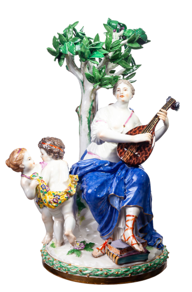 figurine muse Terpsichore Meissen designed by  mythological figurines 1st Choice form E22 N/A hight:28cm