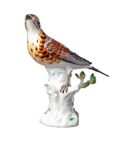 figurine singing bird thrush Meissen designed by Johann Joachim K&auml;ndler Animals 1st Choice form 77057 1973 hight:21,5cm