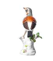 figurine singing bird thrush Meissen designed by Johann Joachim K&auml;ndler Animals 1st Choice form 77057 1973 hight:21,5cm