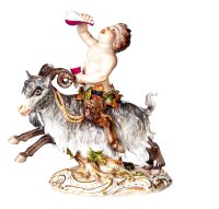 Figur Satyr auf Ziege reitend Meissen von Johann Joachim...