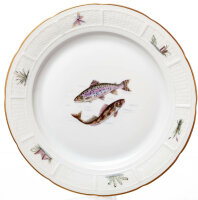 dinner plate fish painting No. 1693 Nymphenburg 1st...
