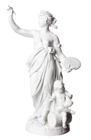 figurine allegory the painting Meissen designed by Johann Christian Hirth allegories 1st Choice form N160 around 1930/40 hight:31cm