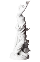 Figur Allegorie die Malerei Meissen von Johann Christian Hirth Allegorien 1. Wahl Modell N160 um 1930/40 H&ouml;he:31cm
